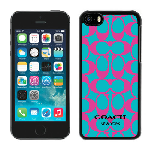 Coach Big Logo Fuchsia Blue iPhone 5C Cases DQN - Click Image to Close